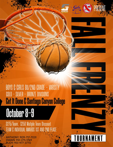 Fall Frenzy @ Santiago Canyon Collège & Get It Done Sports Arena - Schedule  - Oct 8-9, 2022